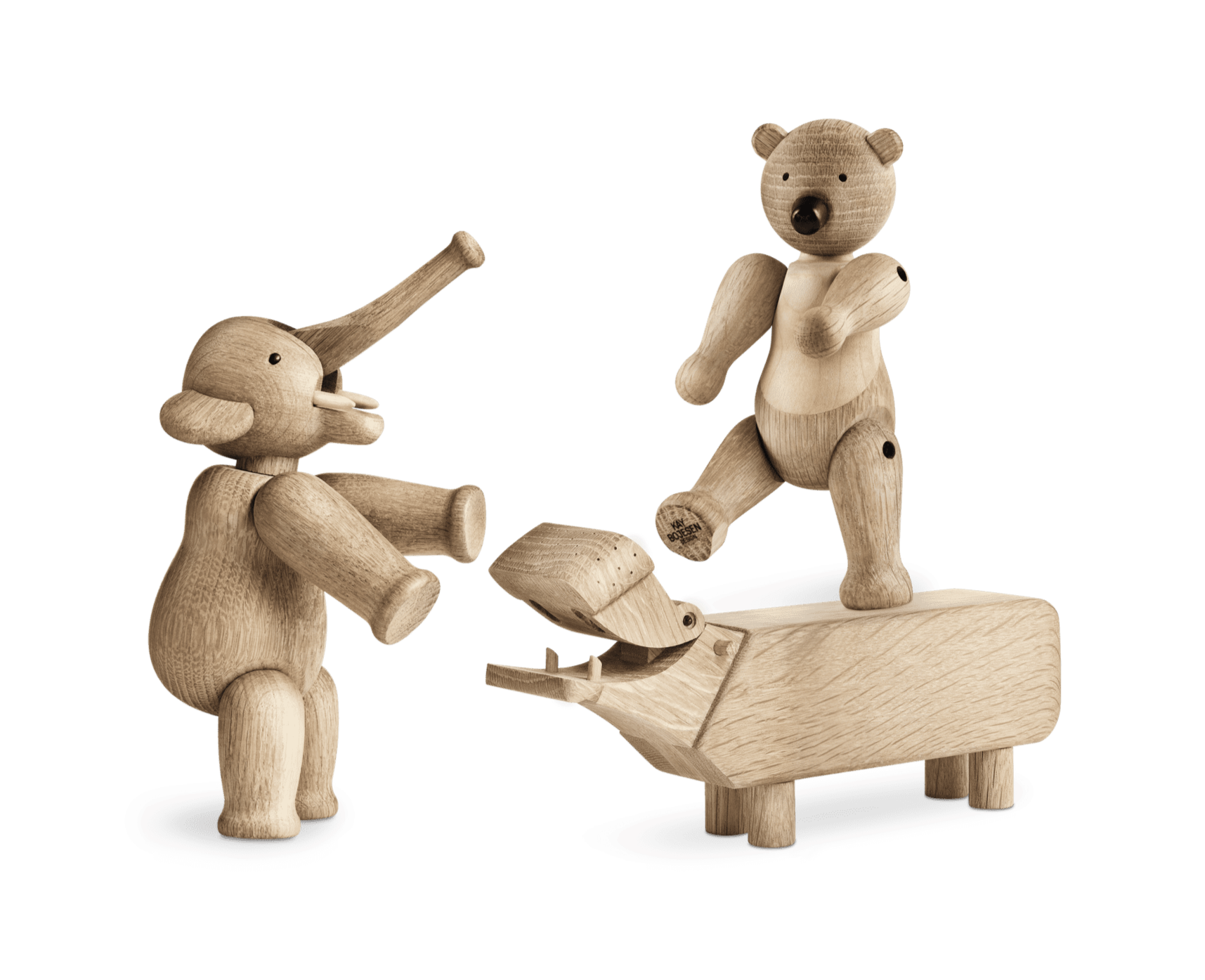 Liliput sampak, 3 stk - egetræ